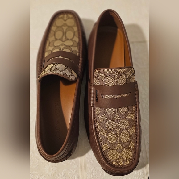 Aunthentic Coach Men Leather SGNTR Loafers Size 12D - Picture 6 of 13